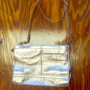 The Sak leather bag bronze metallic shoulder